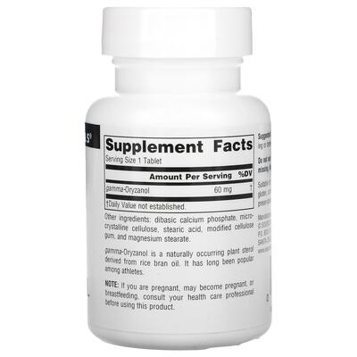 Гамма оризанол Source Naturals Gamma Oryzanol 60 мг, 100 таблеток