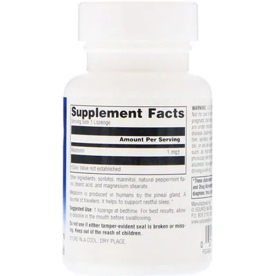 Мелатонін Source Naturals Melatonin 1 мг м'ята, 100 льодяників