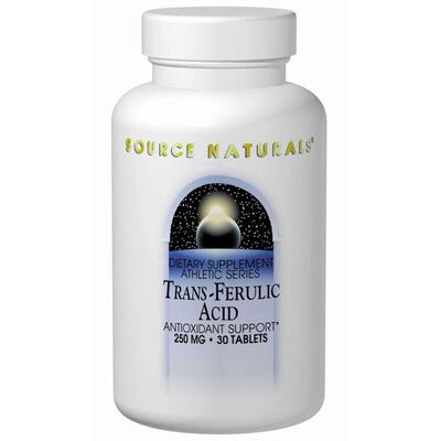 Транс-ферулова кислота Source Naturals Trans-Ferulic Acid 250 мг, 30 таблеток