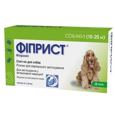 Фиприст Спот-он капли от блох и клещей для собак от 10 до 20 кг, 1 пипетка