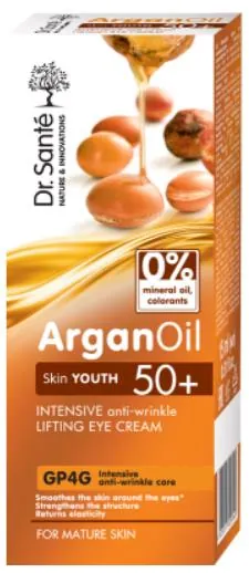 Крем-ліфтинг для контуру очей Dr.Sante Argan Oil проти зморшок 50+, 15 мл