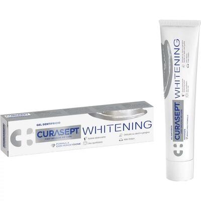 Зубная паста Curasept Whitening отбеливающая с перекисью водорода и ПВП, 75 мл