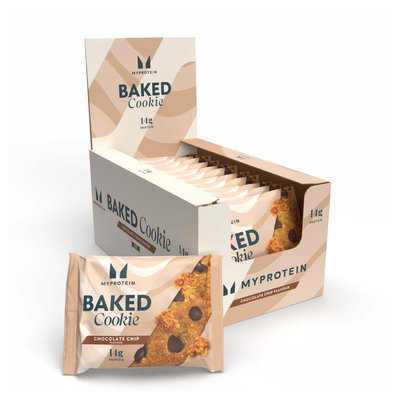 Печенье протеиновое MyProtein Baked Cookie Chocolate Chip, 12 х 75 г