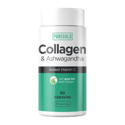 Коллаген + Ашваганда Pure Gold Collagen & Ashwagandha, 90 капсул