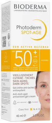 Гель-крем сонцезахисний Bioderma Photoderm Spot-Age SPF50+ антиоксидантний, 40 мл