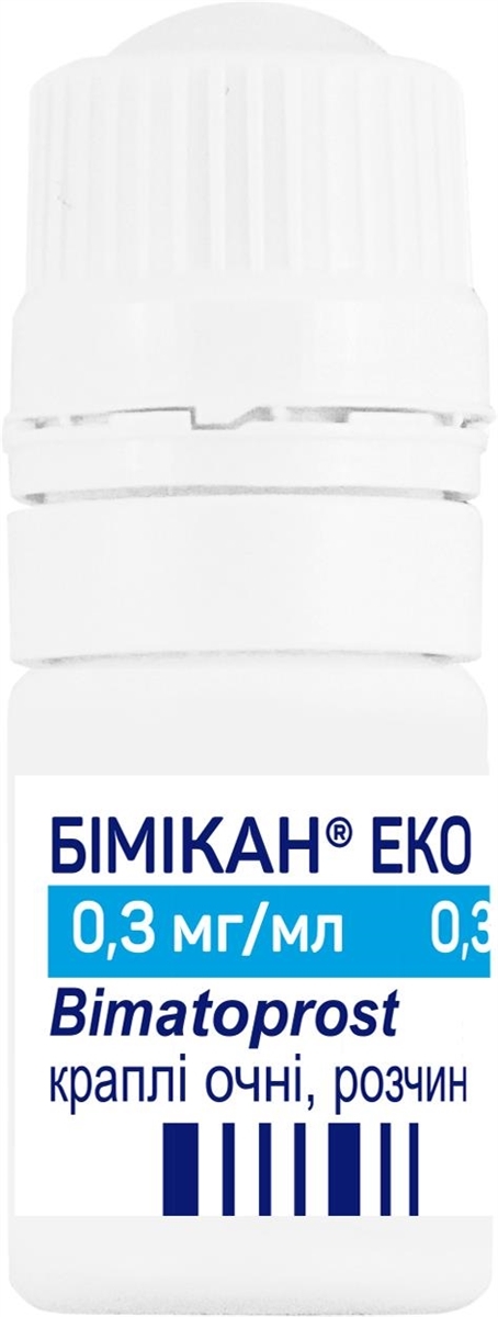 Бимикан эко капли глаз., р-р 0.3 мг/мл по 3 мл во флак.-кап.