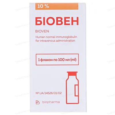 Біовен розчин д/інф. 10 % по 100 мл у флак.