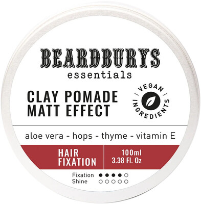 Помада для волос Beardburys Essentials Clay Pomade Matt матовая, 100 мл