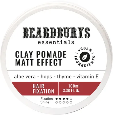 Помада для волосся Beardburys Essentials Clay Pomade Matt матова, 100 мл