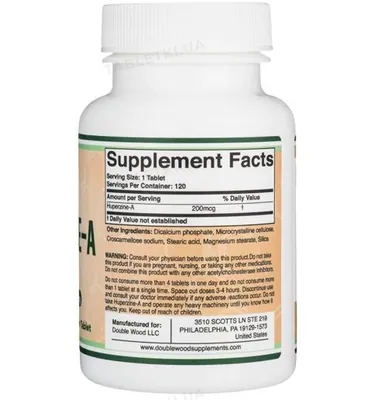 Гіперзин А Double Wood Huperzine A 200 mcg, 120 таблеток