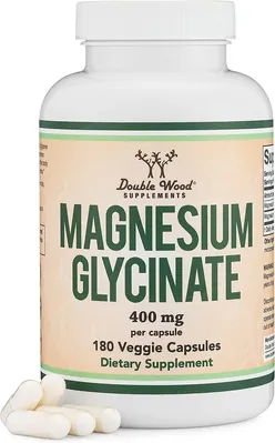 Магній Гліцинат Double Wood Magnesium Glycinate 400 mg, 180 капсул