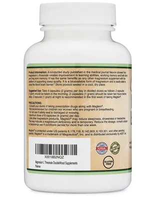 Магтеїн Double Wood Magnesium L-Threonate 2000 mg (Magtein), 100 капсул