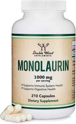 Монолаурин Double Wood Monolaurin 1000 mg, 210 капсул