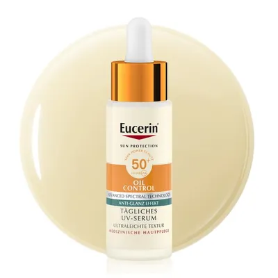 Сироватка сонцезахисна для обличчя Eucerin Sun Protection SPF50+ Oil Control ультралегка з матуючим ефектом, 30 мл