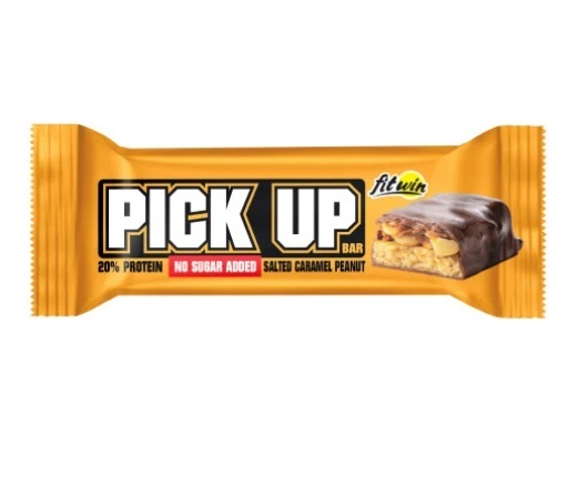 Батончик FitWin Pick Up Bar солёная карамель-арахис, 24 шт. по 45 г