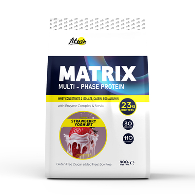 Протеин комплексный FitWin Matrix Multi-Phase Protein клубничный йогурт, 900 г