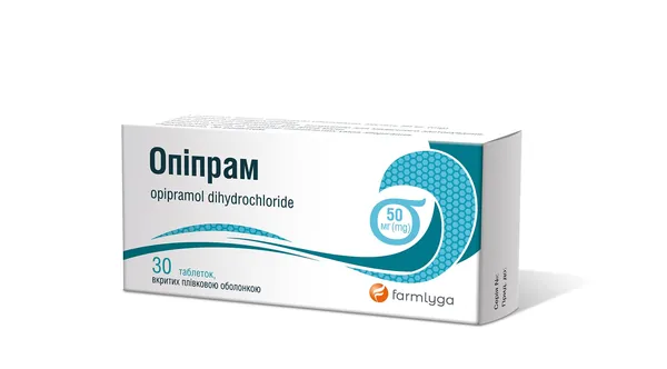 Опіпрам таблетки, в/плів. обол. по 50 мг №30 (10х3)