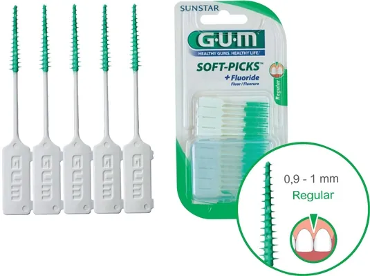 Набір інтердентальних щіток GUM Soft-Picks з фторидом, стандартні 40 шт
