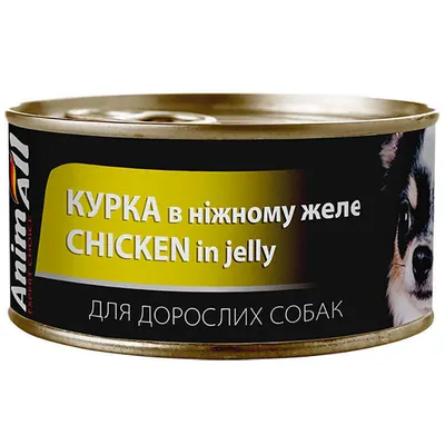 Корм вологий для дорослих собак AnimAll курка в ніжному желе, 85 г