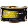 Корм влажный для взрослых собак AnimAll курица в нежном желе, 85 г