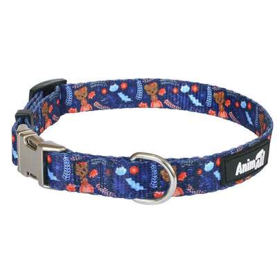 Ошейник для собак AnimAll AnimAll M-4 нейлон с медвежатами на темно-синем фоне 2,0х33-50 см