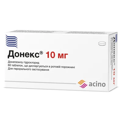 Донекс таблетки, дисперг. в рот. порож. по 10 мг №60 (10х6)
