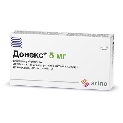 Донекс таблетки, дисперг. в рот. полос. по 5 мг №30 (10х3)