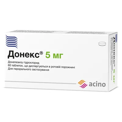 Донекс таблетки, дисперг. в рот. порож. по 5 мг №60 (10х6)