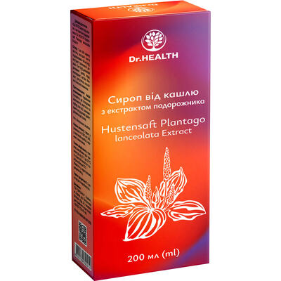 Сироп от кашля Doctor Health с экстрактом подорожника по 200 мл во флак.