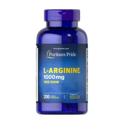 Аргинин Puritan's Pride L-Arginine 1000 мг, 200 каплет