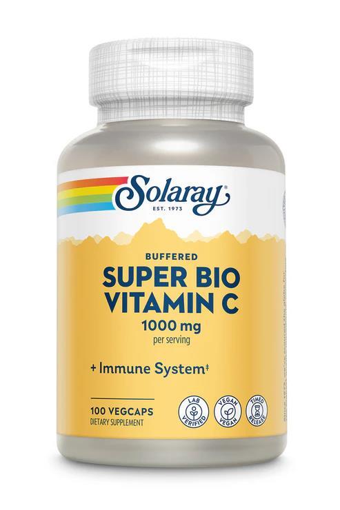 Супербио Витамин C Solaray Super Bio C буферизированный TSTR 1000 мг, 100 капсул