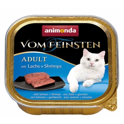 Консервы для кошек Animonda Vom Feinsten с мясом лосося и креветками, 100 г (32 шт)