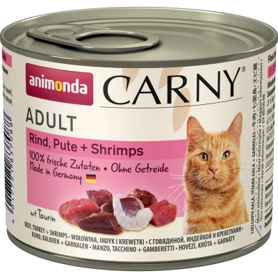 Консервы для кошек Animonda Carny с индейкой и креветками, 200 г (6 шт)