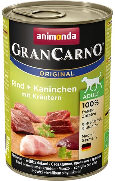 Консервы для собак Animonda GranCarno с кроликом и травами, 800 г (6 шт)