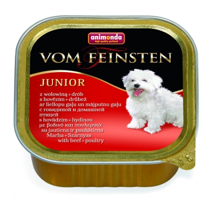 Консерви для цуценят Animonda Vom Feinsten Junior з яловичиною та птицею, 150 г (22 шт)
