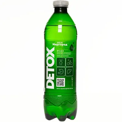 Вода мінеральна Detox (Детокс) Аква Миргород природна лікувально-столова сильногазована, 0,5 л