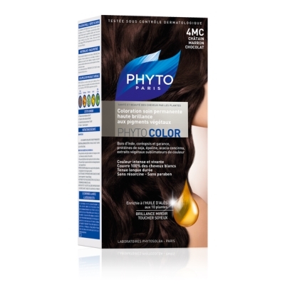 Крем-краска Phyto Phytocolor, тон 4МС шатен шоколадно-каштановый, 60 мл + 40 мл