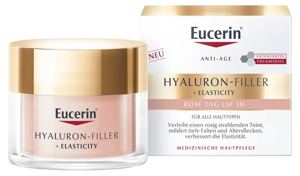 Крем для обличчя Eucerin Hyaluron-Filler + Elasticity Rose SPF30 денний для підвищення пружності та природного сяйва шкіри (63803), 50 мл