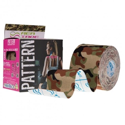 Кинезио тейп REA TAPE Pattern 5 см х 5 м, милитари