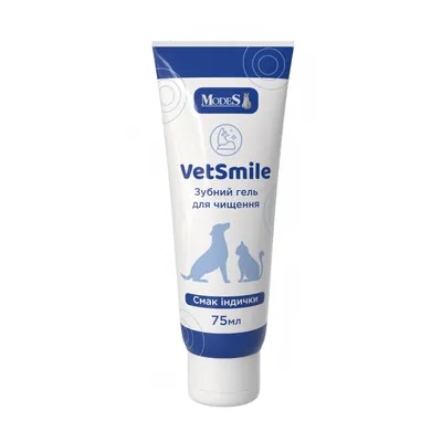 Ветсмайл ModeS VetSmile зубний гель для чищення для котів і собак, 75 мл