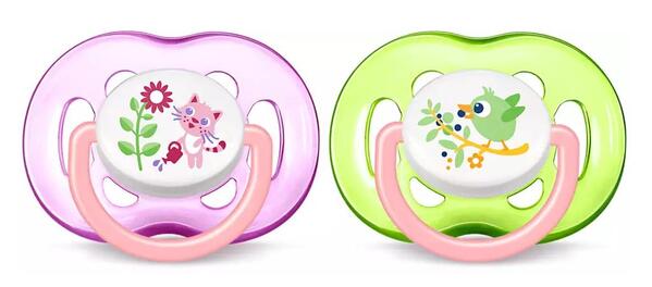 Пустышка силиконовая Philips Avent Freeflow SCF186/25, с 18 месяцев, 2 шт