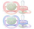 Пустушка силіконова Philips Avent Ultra Air Nighttime SCF376/12, 0-6 місяців, 2 шт
