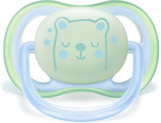 Пустушка силіконова Philips Avent Ultra Air Nighttime SCF376/11, 0-6 місяців, 2 шт