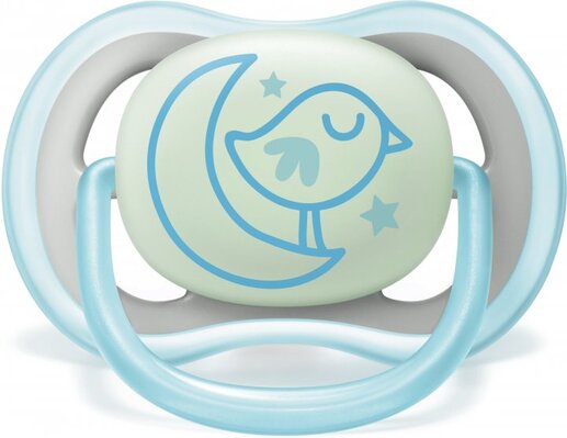 Пустушка силіконова Philips Avent Ultra Air Nighttime SCF376/21, 6-18 місяців, 2 шт