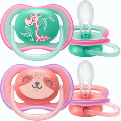 Пустышка силиконовая Philips Avent Ultra Air SCF349/12 ортодонтическая, 18+ месяцев, 2 шт
