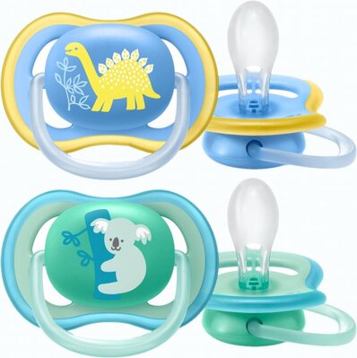 Пустышка силиконовая Philips Avent Ultra Air SCF349/11 ортодонтическая, 18+ месяцев, 2 шт