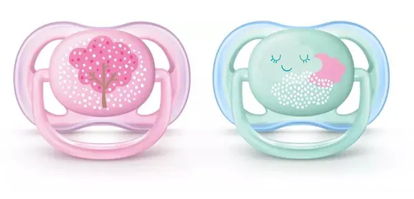Пустушка силіконова Philips Avent Ultra Air SCF343/20, 0-6 місяців, 2 шт