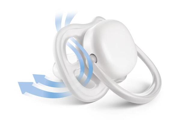 Пустышка силиконовая Philips Avent Ultra Air SCF343/20, 0-6 месяцев, 2 шт