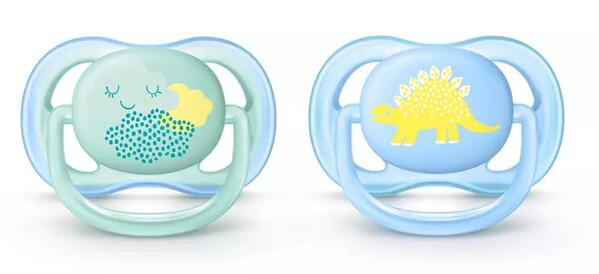 Пустышка силиконовая Philips Avent Ultra Air SCF344/20, 0-6 месяцев, 2 шт