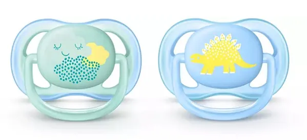 Пустушка силіконова Philips Avent Ultra Air SCF344/20, 0-6 місяців, 2 шт